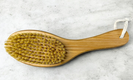 Bamboo Exfoliating Body Brush – Natural Sisal Dry Brushing for Circulation, Detox & Healthy Skin