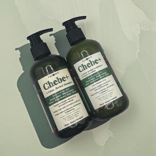 Chebe Botanical Hair Care Set – Strengthening Shampoo, Conditioner & Leave-In for Dry or Breakage-Prone Hair