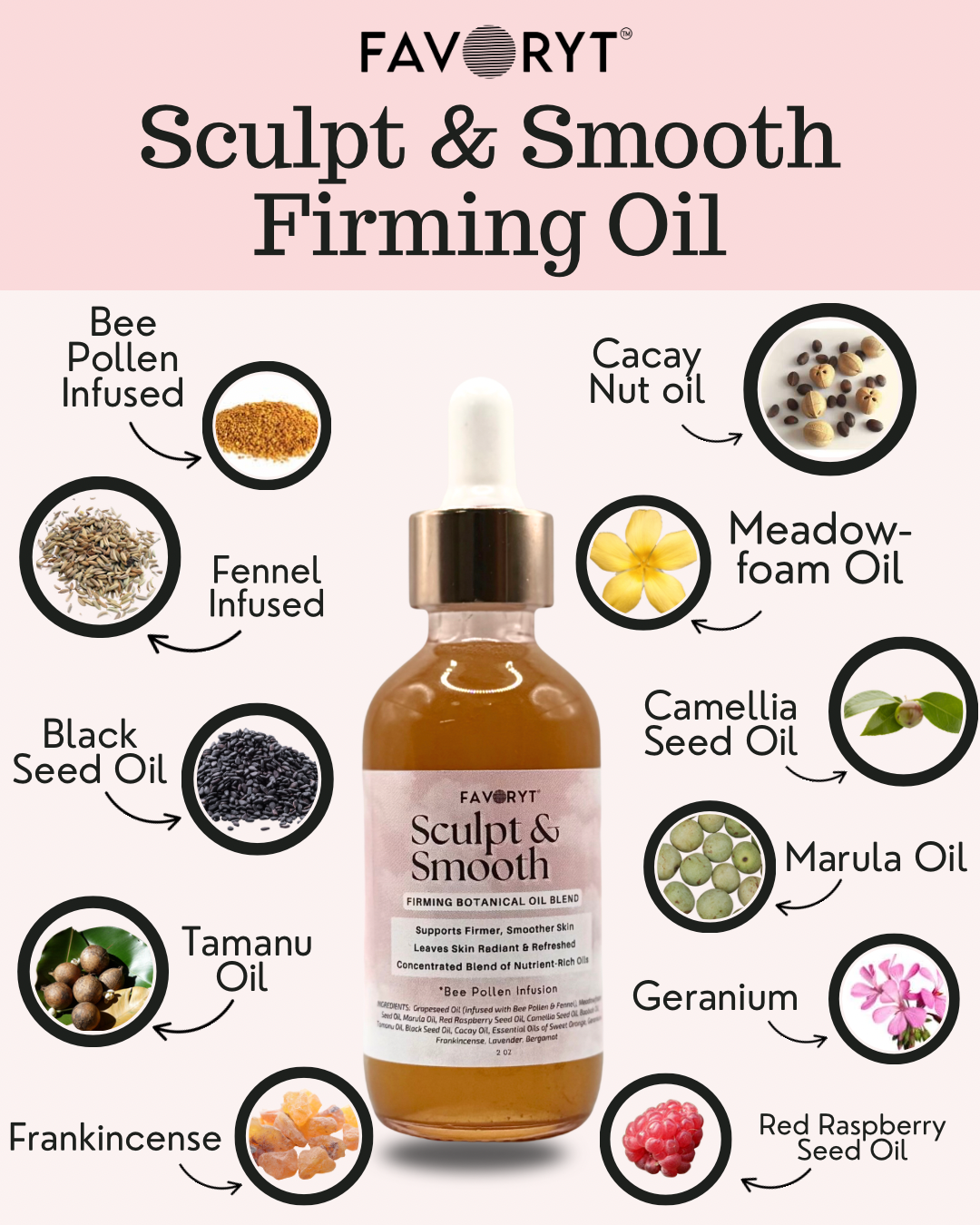 FAVORYT Sculpt & Smooth – Natural Skin Oil with Bee Pollen & Botanicals