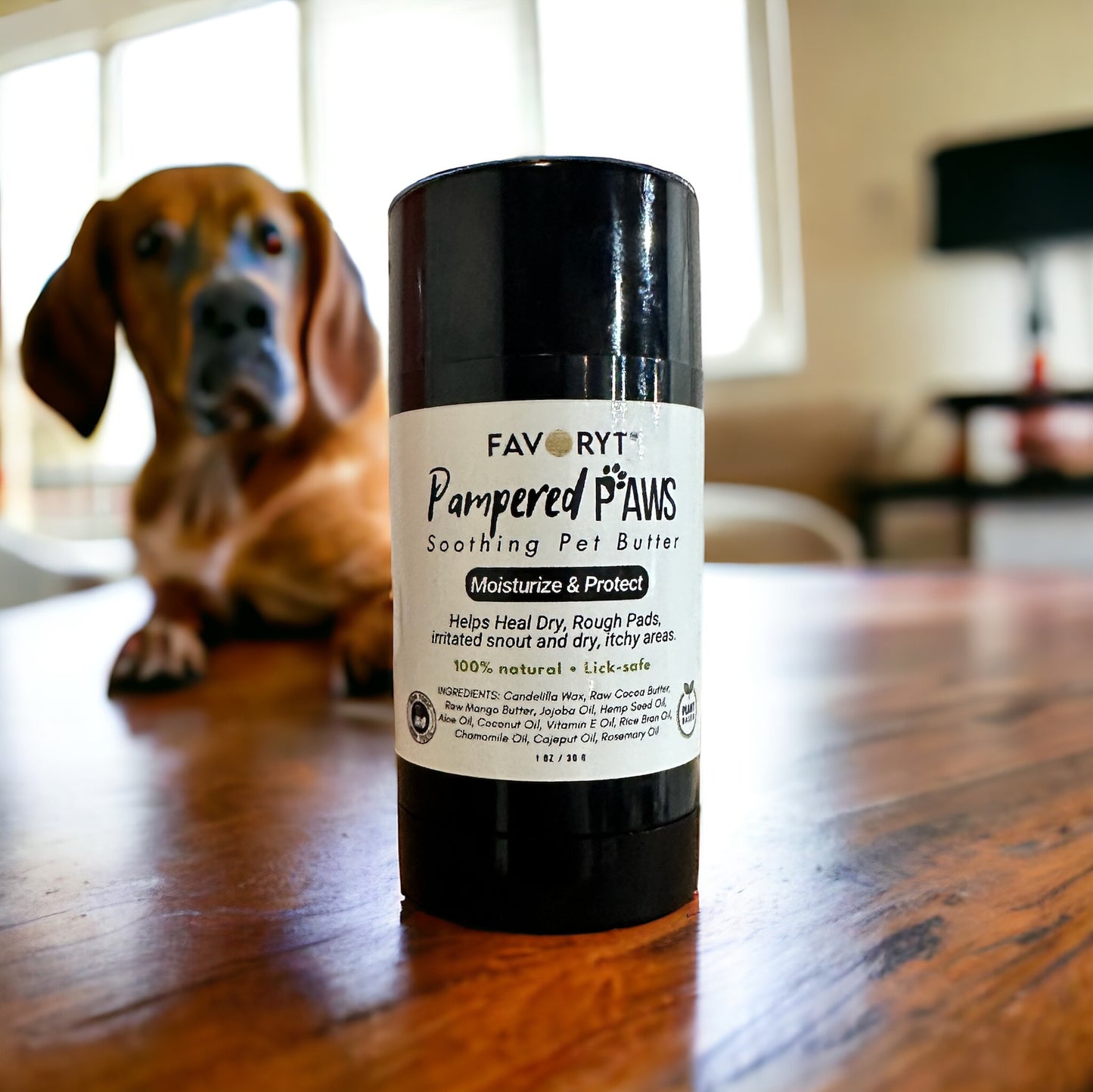 Pampered Paws FAVORYT Soothing Pet Butter 2-in-1 Pet Moisturizer and Paw Wax