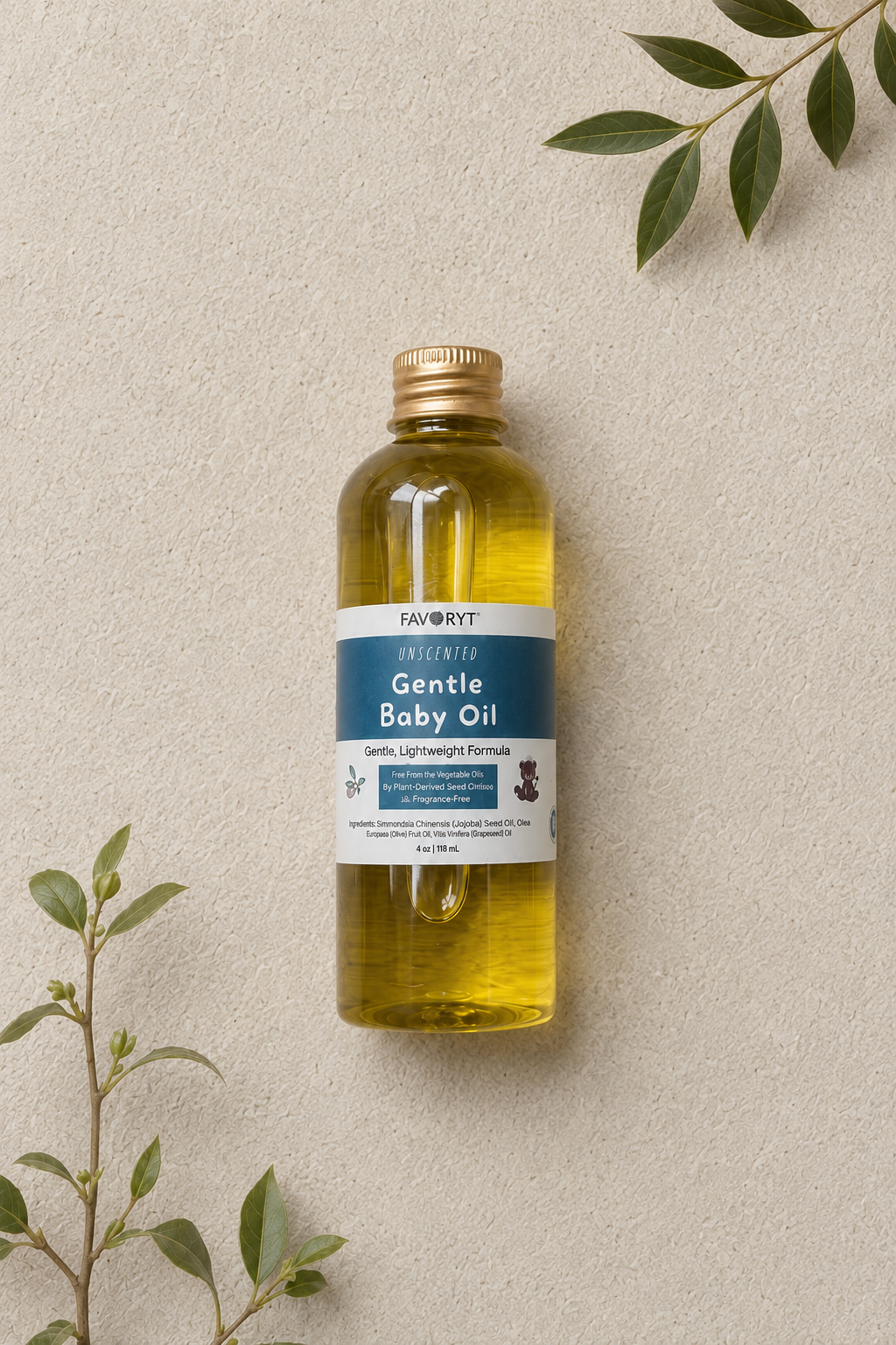 Fragrance-Free Baby Oil | Gentle Moisture for Baby + Sensitive Skin