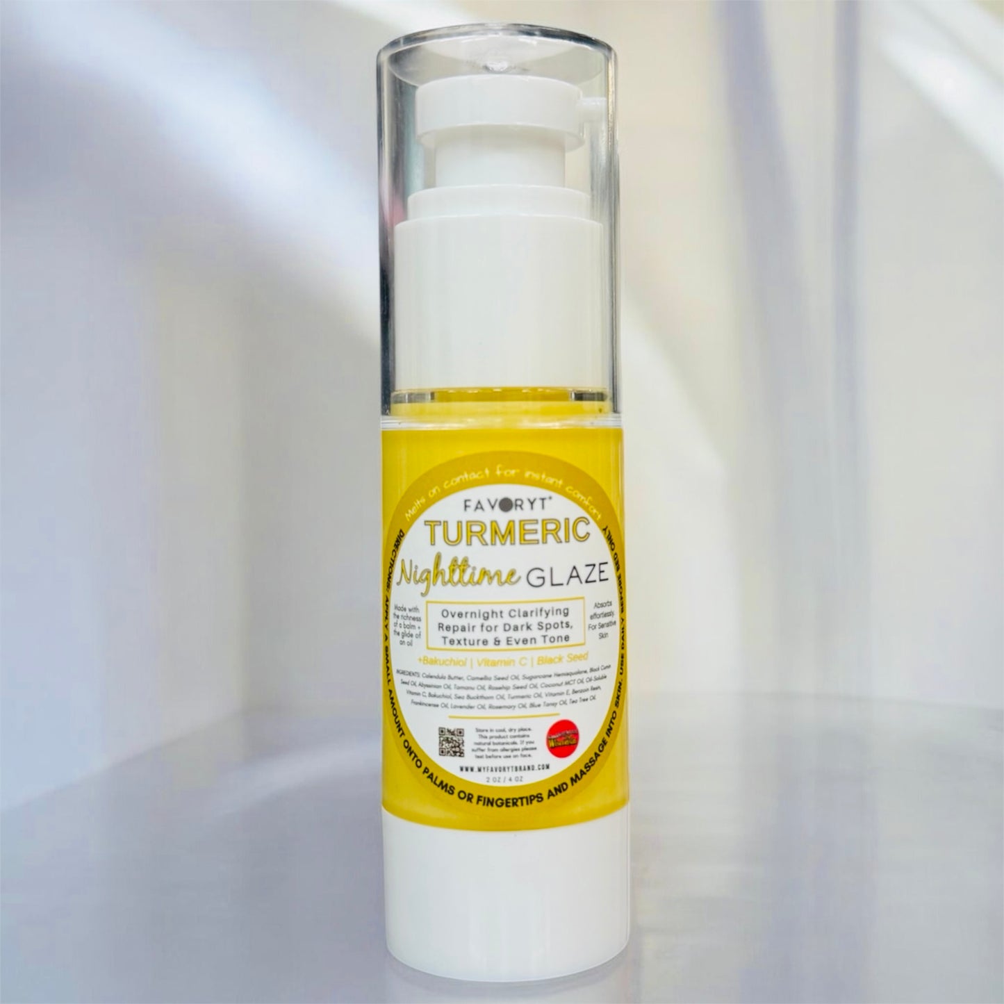 Turmeric Nighttime Glaze for Skin Clarity, Dark Spots & Uneven Tone