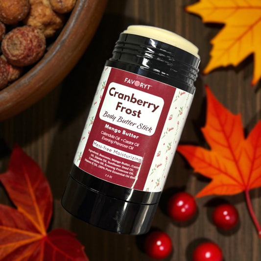 Cranberry Frost Body Butter Stick – Ultra-Moisturizing Natural Winter Skincare for Dry & Sensitive Skin