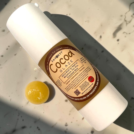 Cocoa Glaze – Natural Cocoa Butter Balm for Dry Skin | Petroleum-Free Moisturizer for Face & Body | Sensitive Skin Safe