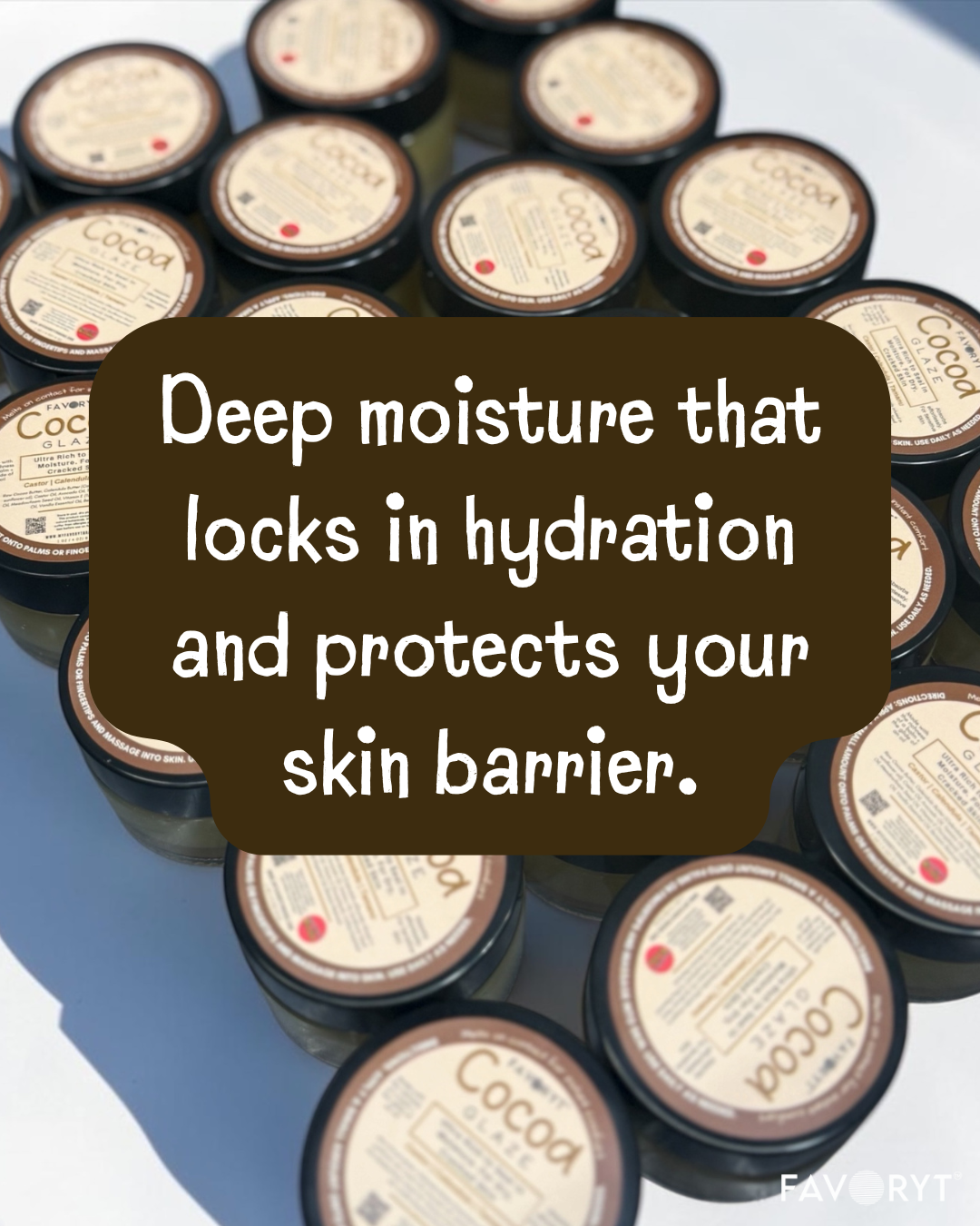Cocoa Glaze – Natural Cocoa Butter Balm for Dry Skin | Petroleum-Free Moisturizer for Face & Body | Sensitive Skin Safe