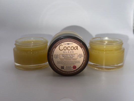 Cocoa Glaze – Natural Cocoa Butter Balm for Dry Skin | Petroleum-Free Moisturizer for Face & Body | Sensitive Skin Safe