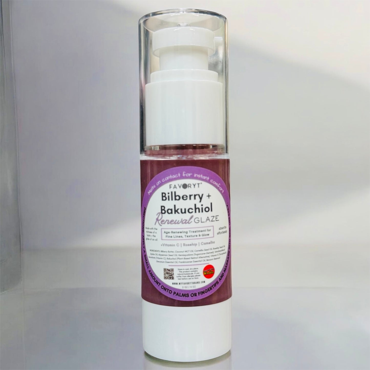 Bilberry + Bakuchiol Renewal Glaze – Radiance for a Soft, Dewy Glow | Our Glass Skin 100% Natural Retinol Alternative