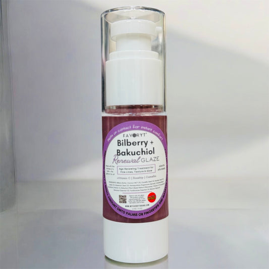 Bilberry + Bakuchiol Renewal Glaze – Radiance for a Soft, Dewy Glow | Our Glass Skin 100% Natural Retinol Alternative