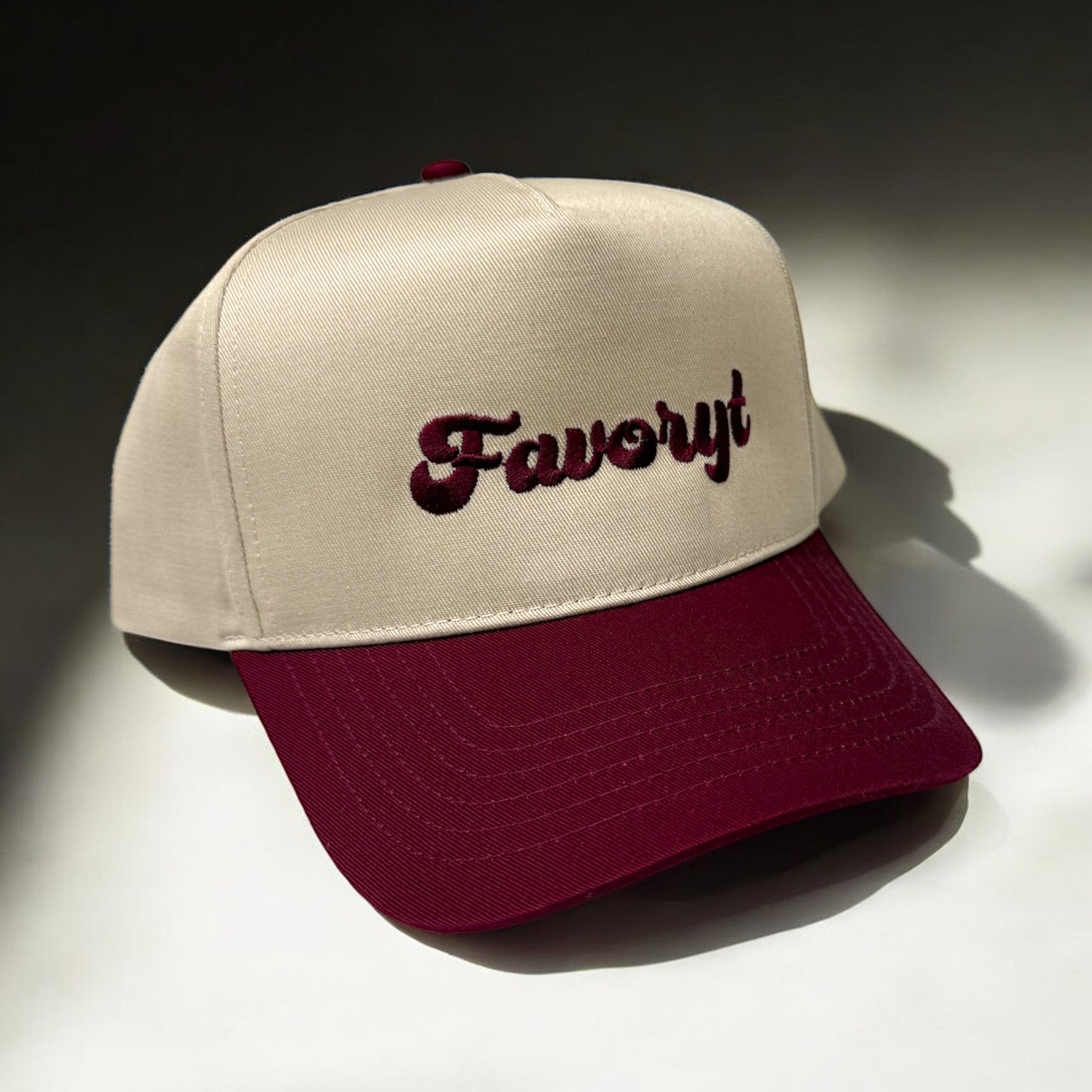 Structured 5-panel FAVORYT Embroidered Hat (Multiple Colors)
