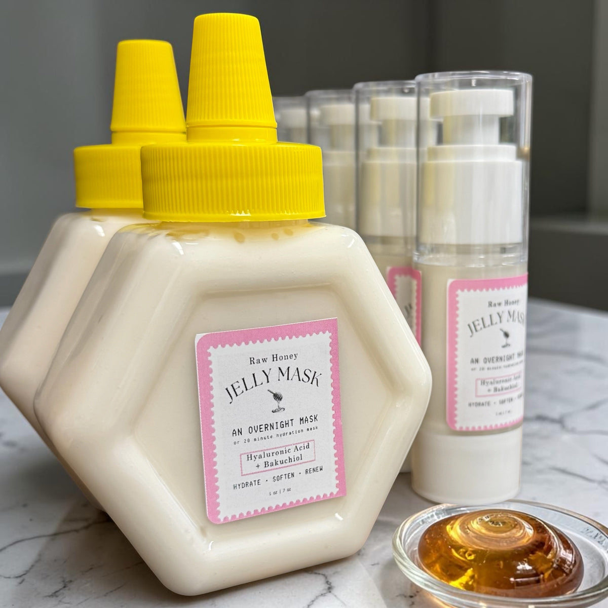 Honey Jelly Overnight Face Mask | Honey + Hyaluronic Acid + Bakuchiol