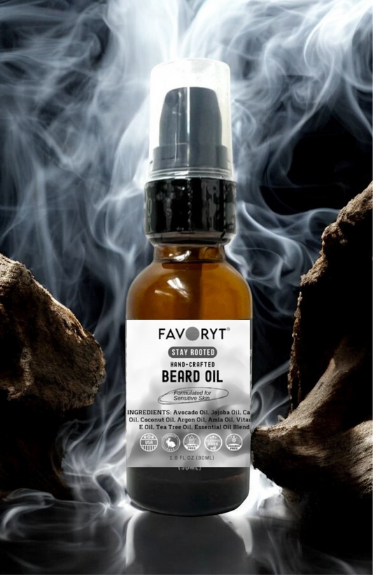 *Stay Rooted Handcrafted Beard Oil (for sensitive skin- 100% Natural)