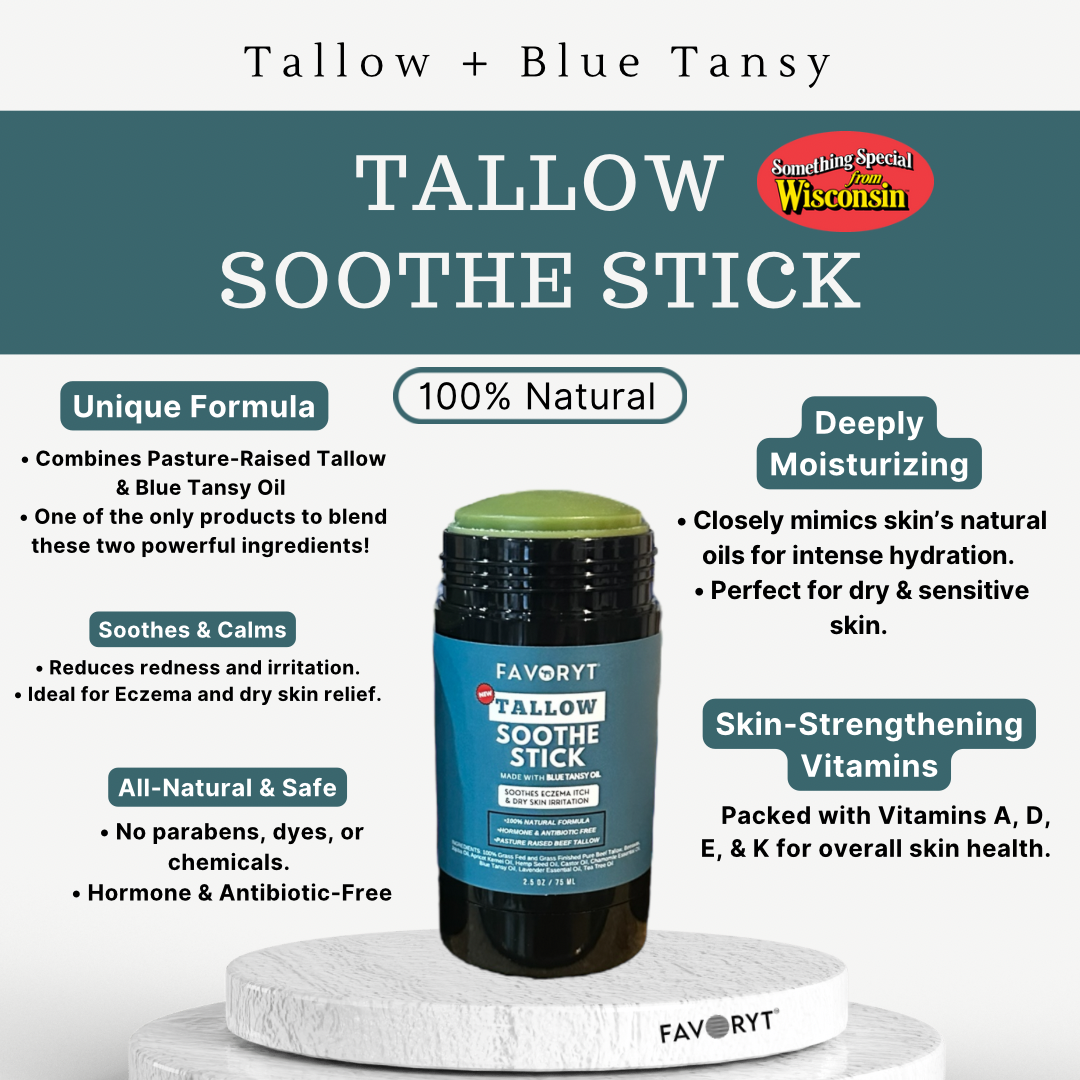 *New Tallow Soothe Stick Skin Balm Stick for Eczema and Dry, Cracked Skin, Soothing effect for itch and irritation