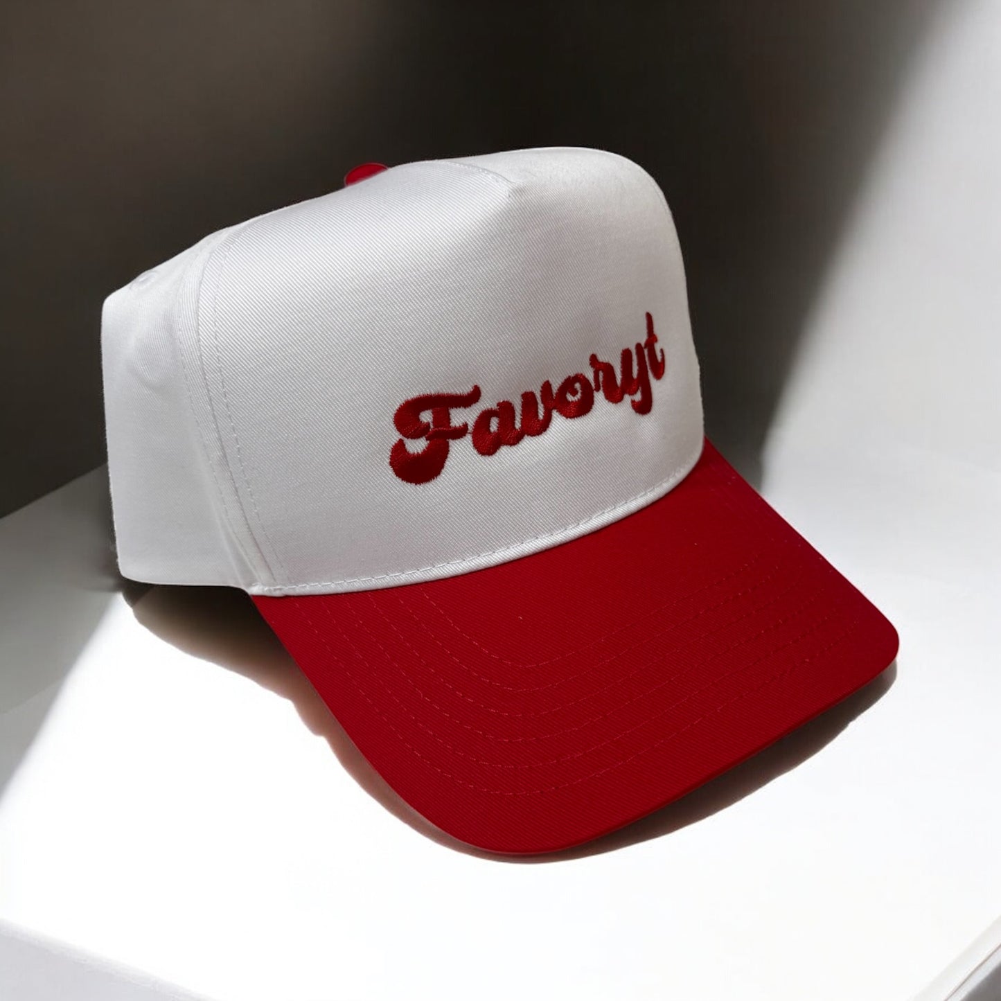 Structured 5-panel FAVORYT Embroidered Hat (Multiple Colors)
