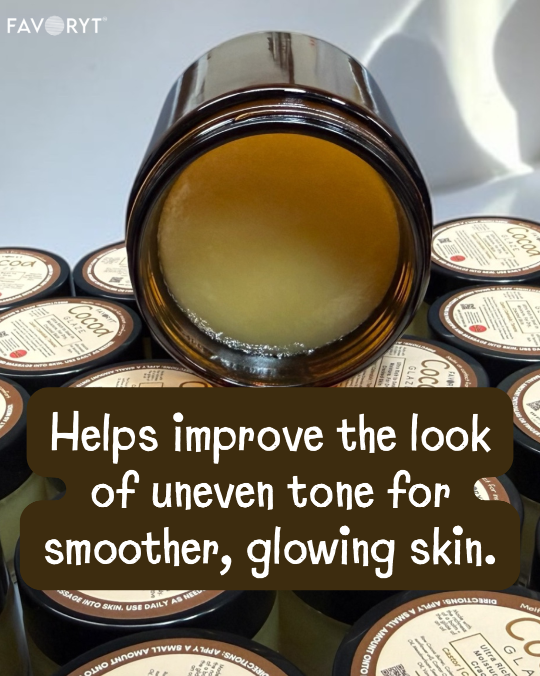 Cocoa Glaze – Natural Cocoa Butter Balm for Dry Skin | Petroleum-Free Moisturizer for Face & Body | Sensitive Skin Safe