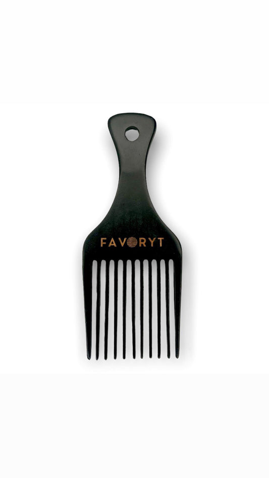 FAVORYT Black Beech Wood Handle Wide Tooth Beard Comb / Pick - FAVORYT BRAND